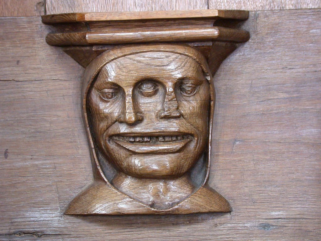 two faced carving